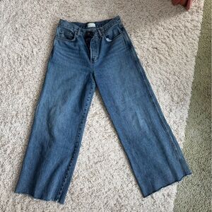 Favorite Daughter Blue Straight Leg Jeans